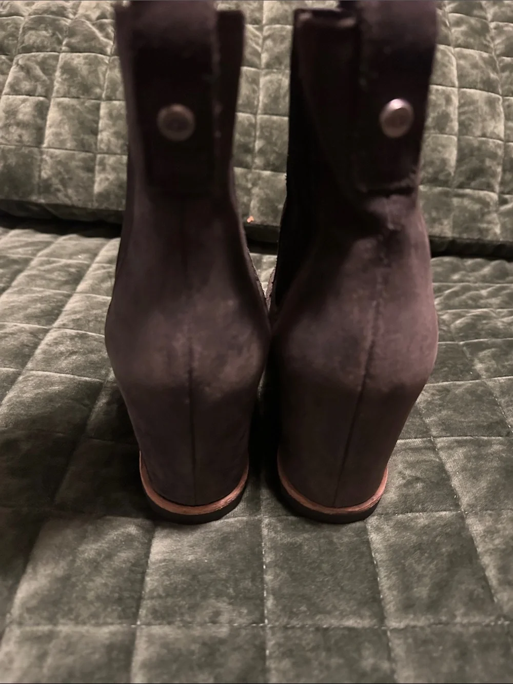 UGG Black Suede Cap-Toe Ankle Booties